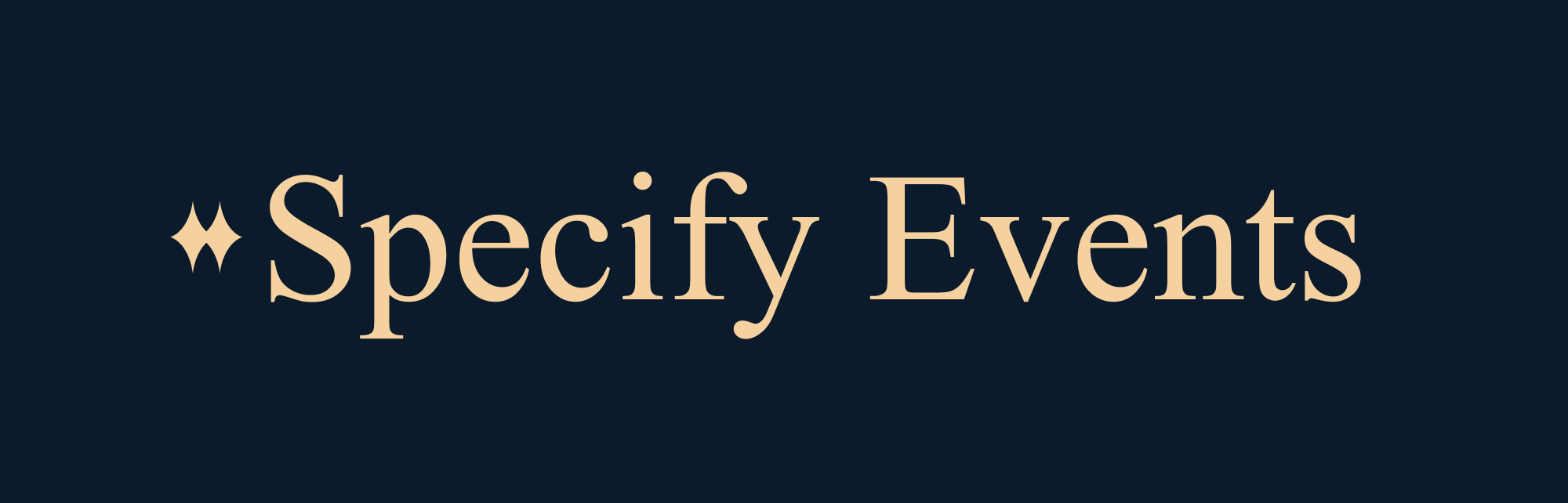 Specify events